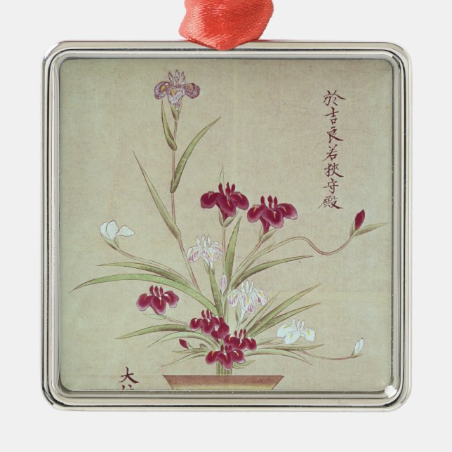 Orchideen Silbernes Ornament (Vorne)
