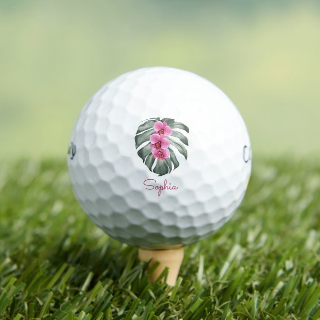 Orchideen Tropische Flora mit Ihrem Namen Golfball (Insitu T-Shirt)