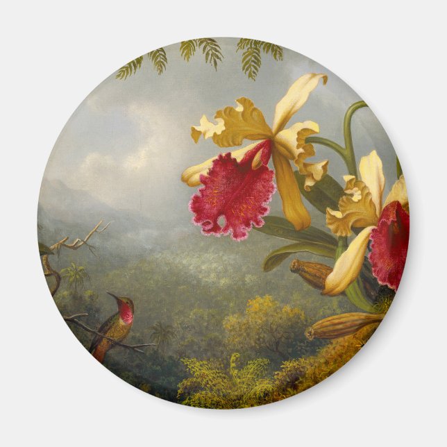 Orchideen und Hummingbird Heade Magnet (Vorne)
