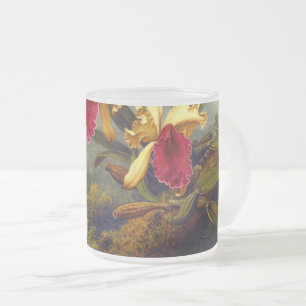 Orchideen und Hummingbird Heade Mattglastasse