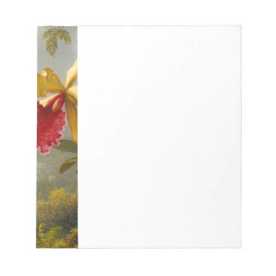 Orchideen und Hummingbird Heade Notizblock