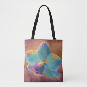 Orchideenblau und lila Malerei Tasche