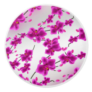 Orchideenblüten Elegante Blumen Keramikknauf