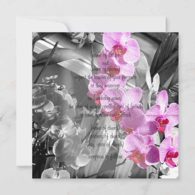 Orchideeneinladung Einladung (Vorderseite)