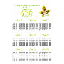 Orchideengrün Hochzeitstisch-Planer 1-9