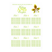 Orchideengrün Hochzeitstisch-Planer 1-9