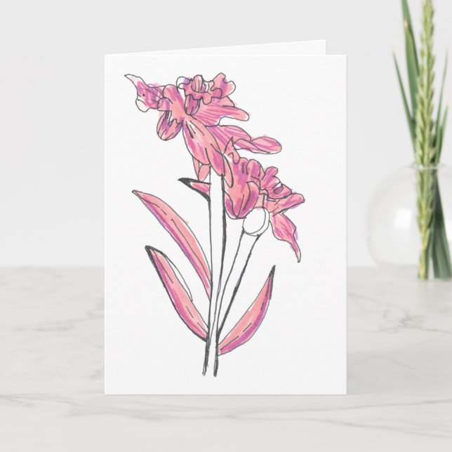 Orchideenkarte Karte (Vorderseite)