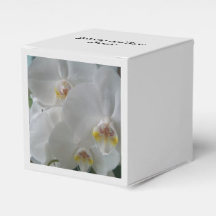 Orchidées blanches sur Ballotins personnalisés