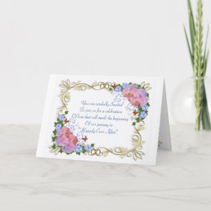orchidées rose faire-part de mariage élégant