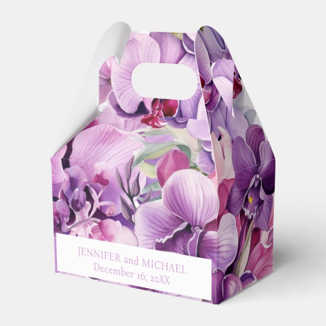 Orchidées violettes Aquarelle Ballotins (Verso)