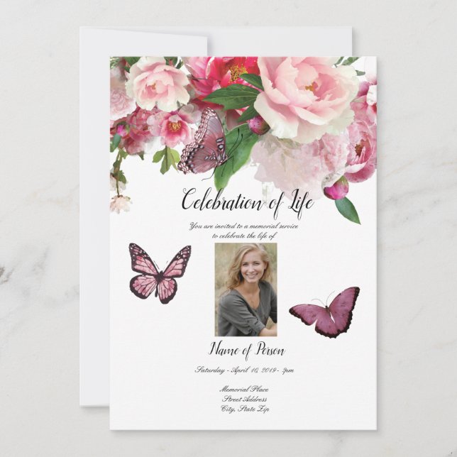 Orchidées violettes Invitation de colibris (Devant)