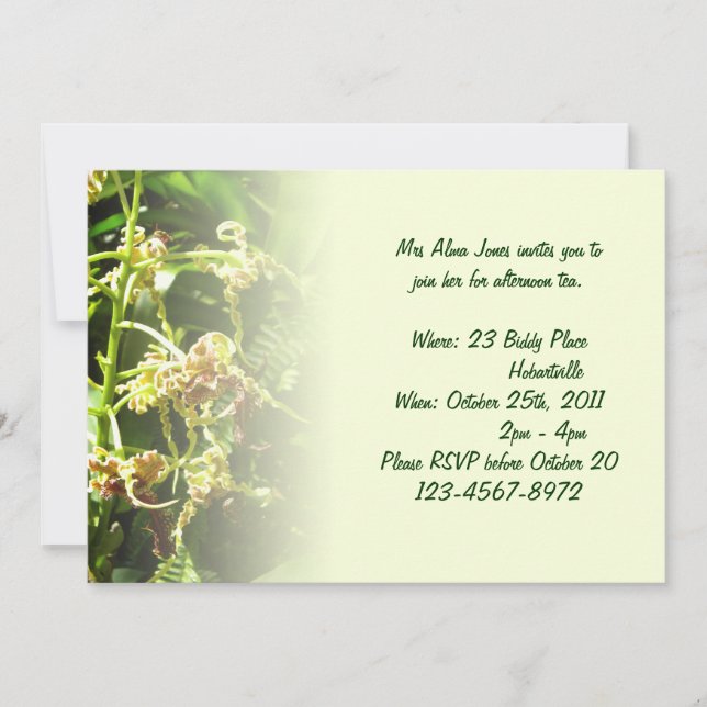 Orchids Einladung (Vorderseite)