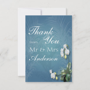 Orchids & Ferns Wedding Vielen Dank Dankeskarte