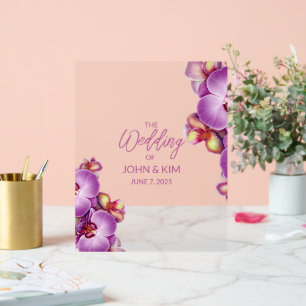 Orchids Hochzeit Acrylschild