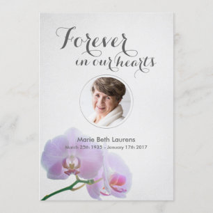 Orchids Memorial Dankeschön-Karte mit Foto Dankeskarte