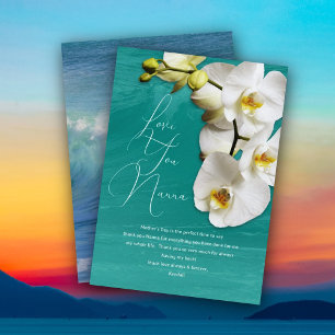 Orchids Mütter Tag Vielen Dank Message Card Einladung