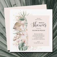 Orchids Palms Boho Brautparty