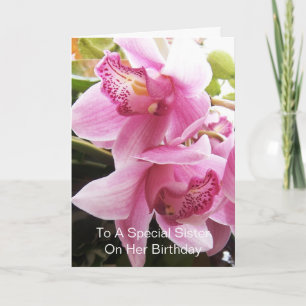 Orchids Personalisiert Sister Birthday Karte