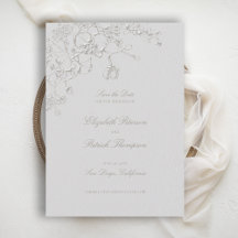 Orchids Reverie Ivory Formal Traditional Wedding