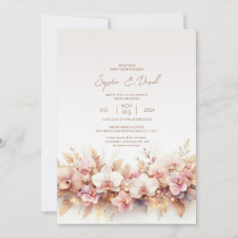 Orchids Watercolor Hochzeit Einladung