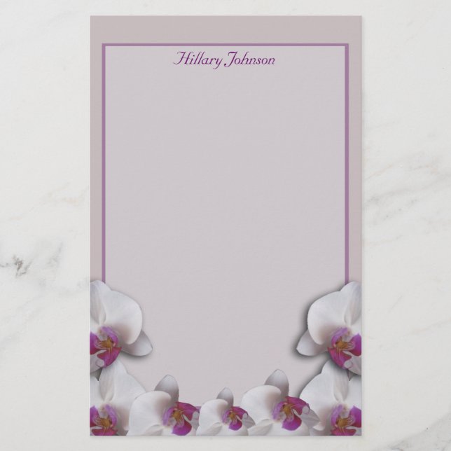 Orchids Wedding Stationery Briefpapier (Vorderseite)