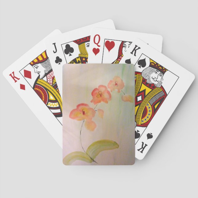 Orcid Aquarell-Spielkarten Spielkarten (Rückseite)