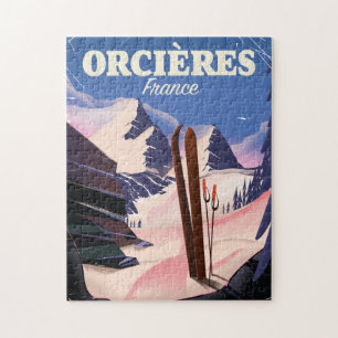 ORCIÈRES france ski poster