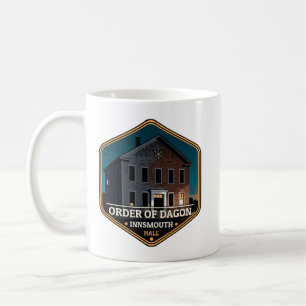 Orden des Dagon-Hall-Innsmouth Vintage-Reisebadge Kaffeetasse