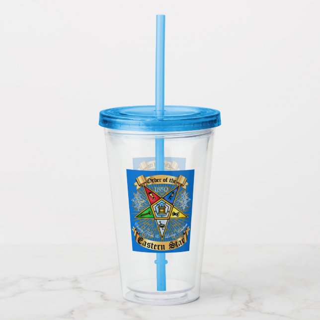 Orden des Eastern Star Acrylic Tumbler Acryltrinkbecher (Vorderseite)