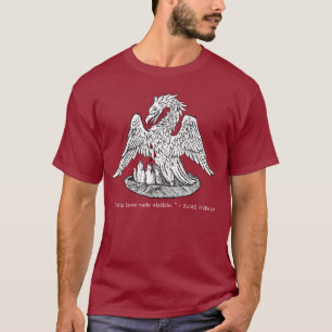 Orden des Pelikans mit roten Tropfen Holzschnitt T-Shirt