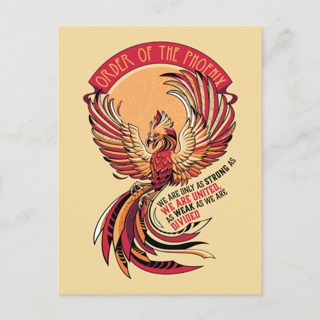 Orden des Phoenix-Kroketten-Emblems Einladungspostkarte (Vorderseite)
