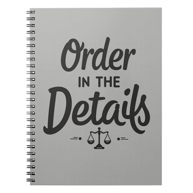 Order in the Details – Court Clerk  Notizblock (Vorderseite)