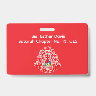 Order of Eastern Star (OES) Name Badge Ausweis