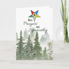 Order of Eastern Star Sympathy Card for OES Dankeskarte