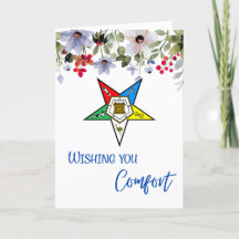 Order of Eastern Star Sympathy Card for OES