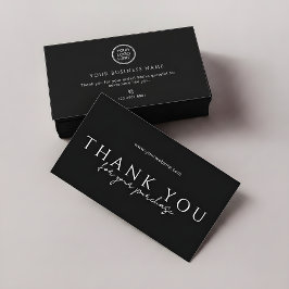 Order Packaging Thank You Inserts | Modern Sleek Visitenkarte