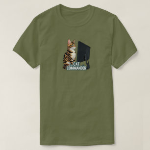 Ordinateur commandant de chat Linux T-shirt Bengal