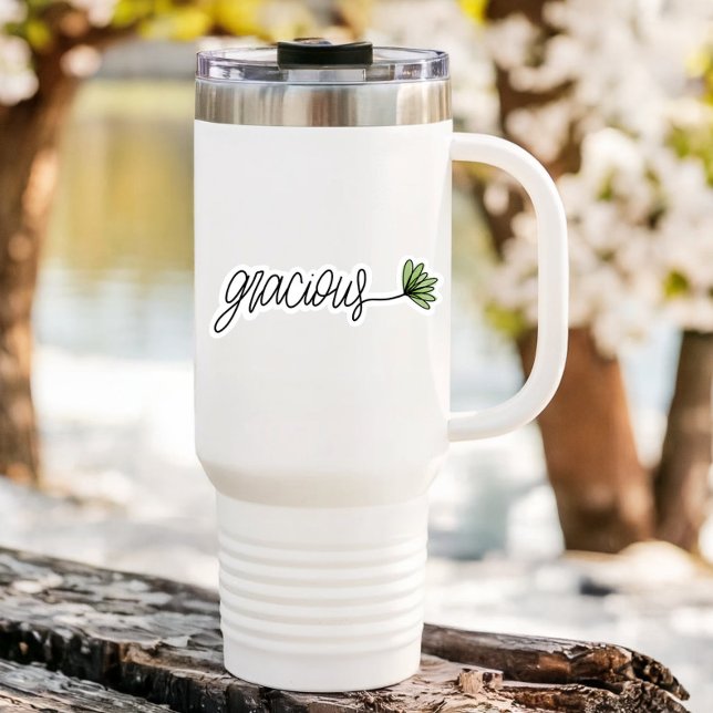 Ordinateur portable Gracieux Word Flower | Sticker (Gracious Affirmation Sticker by PiggyPrints Stickers. )