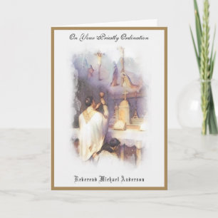 Ordination du prêtre catholique Carte de Jésus rel