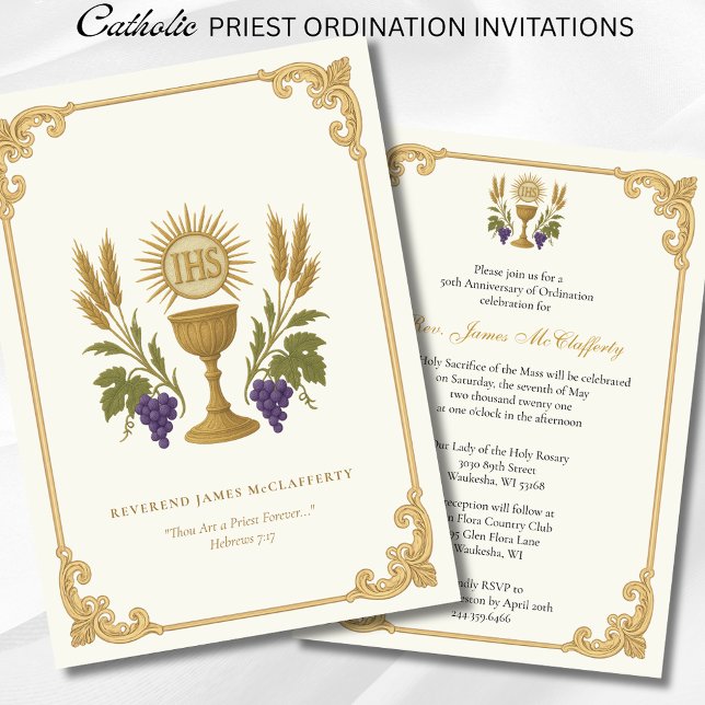 Ordination du prêtre catholique Invitation (Créateur téléchargé)