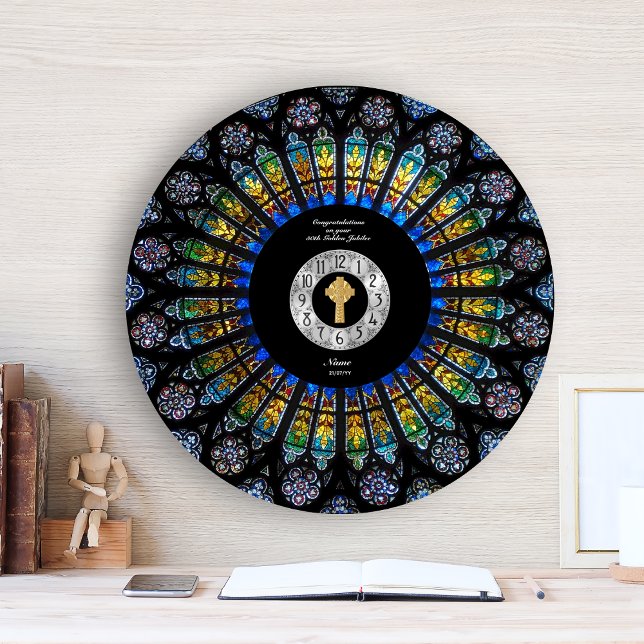 Ordination Festglas zum Jubiläum - JEDE KLERGIE Große Wanduhr (Von Creator hochgeladen)
