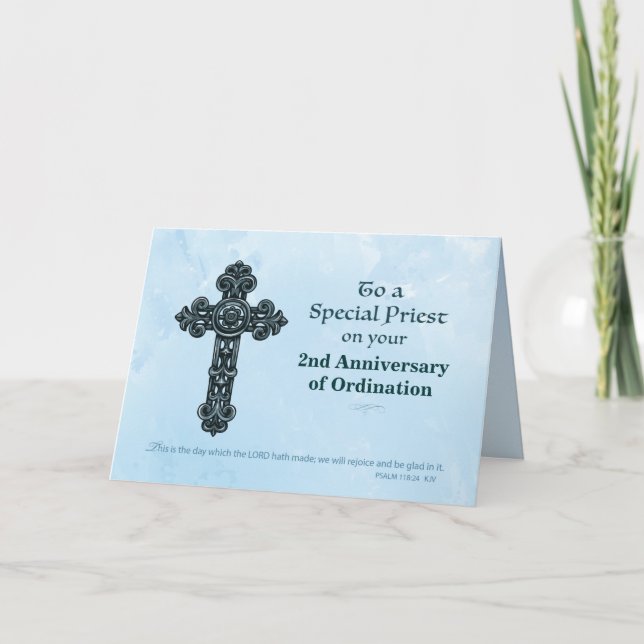 Ordination Jahr Jubiläumspriester, Verziert Karte (Vorderseite)