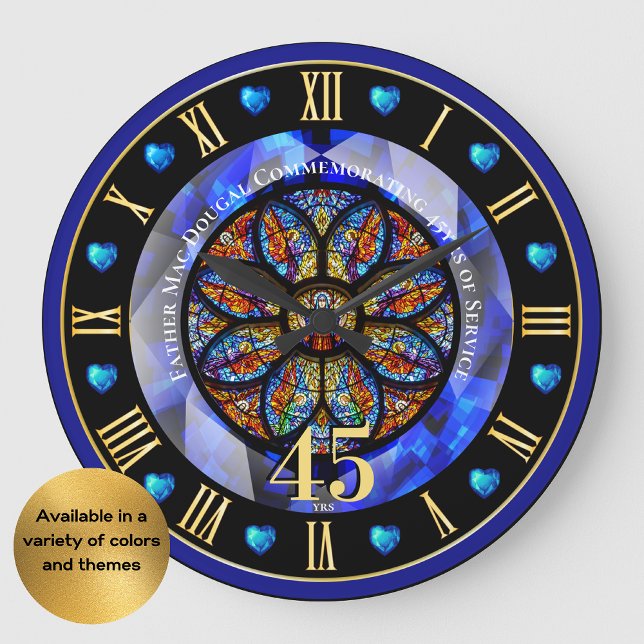 Ordination Jubiläum Personalisierter Priester 45. Große Wanduhr (Von Creator hochgeladen)