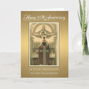 Ordination Priester zum 50. Jubiläum in Altar Karte