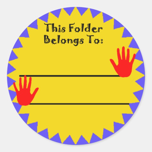 Ordner gehört zum Aufkleber (Vorderseite)