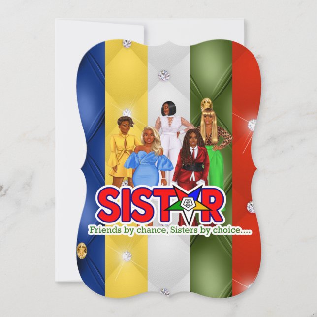 Ordnung der Eastern Star Sisterhood Card (Vorderseite)