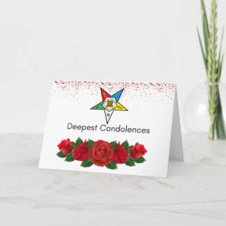 Ordnung der Eastern Star Sympathy Card Dankeskarte