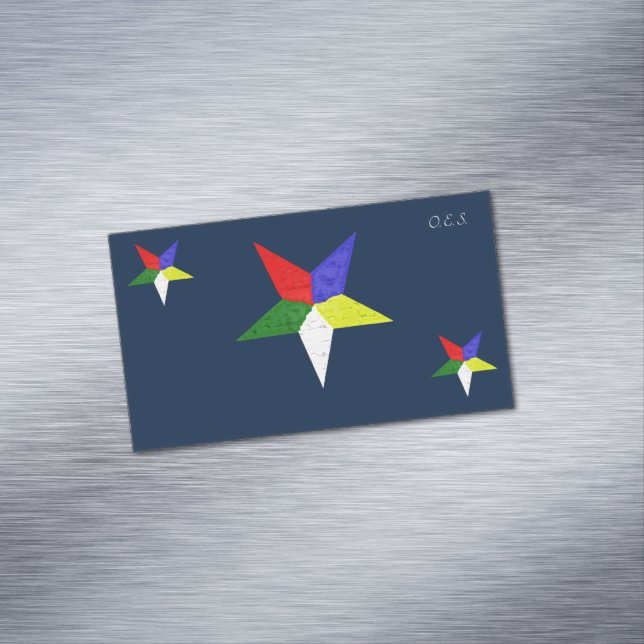Ordnung des Oststerns (Wavy) Magnetische Visitenkarte (Beispiel)