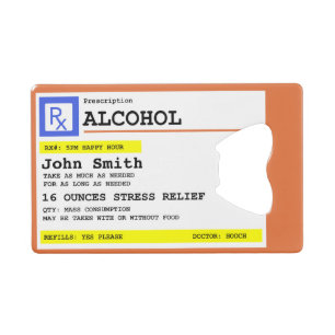 Ordonnance personnalisée Alcool humoristique 
