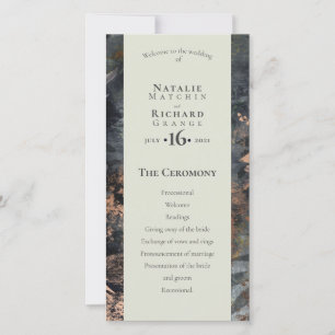 Ordre du service, programme Ardoise et Gris doré